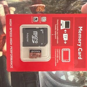 Sony Red Micro SD Card with Adapter